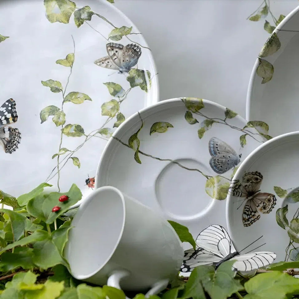 Jogo 6 Xícaras de Chá com Pires Stoneware Bio Sereno 210ml Porto Brasil