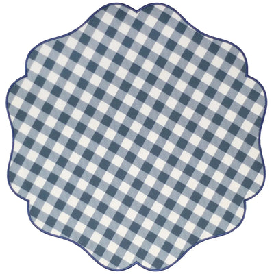 Jogo Americano 100% Algodão 42cm Xadrez Azul