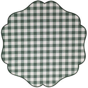 Jogo Americano 100% Algodão 42cm Xadrez Verde