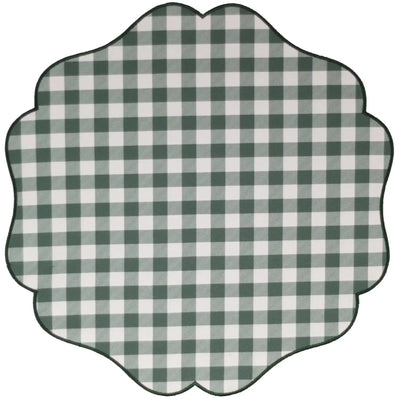 Jogo Americano 100% Algodão 42cm Xadrez Verde