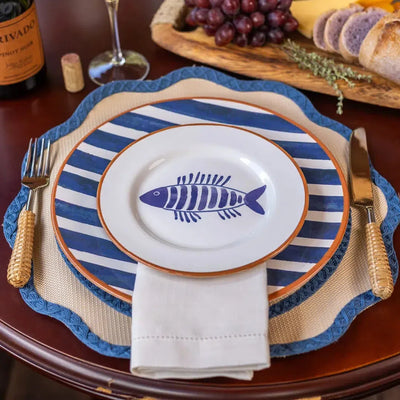 Jogo Americano Brazil Nature Lola Circular Azul 40cm