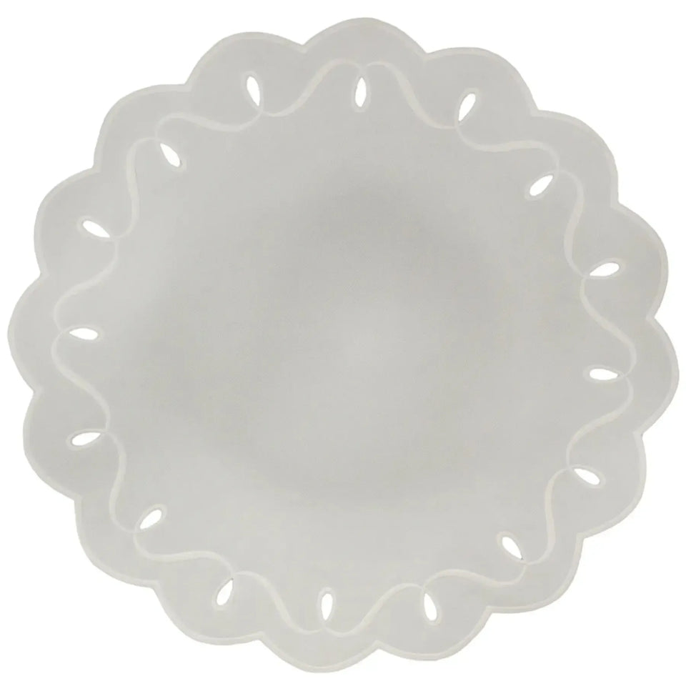 Jogo Americano Nylon Off White Borda Cru