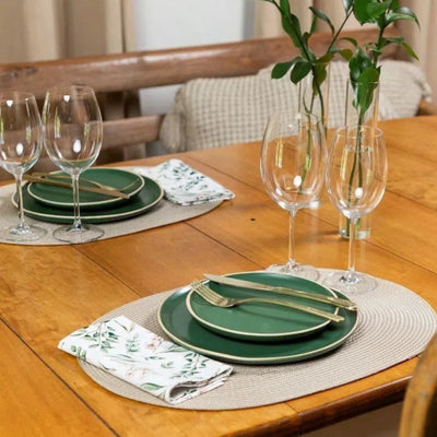 Jogo Americano Oval Luna Vanilla 33x48cm