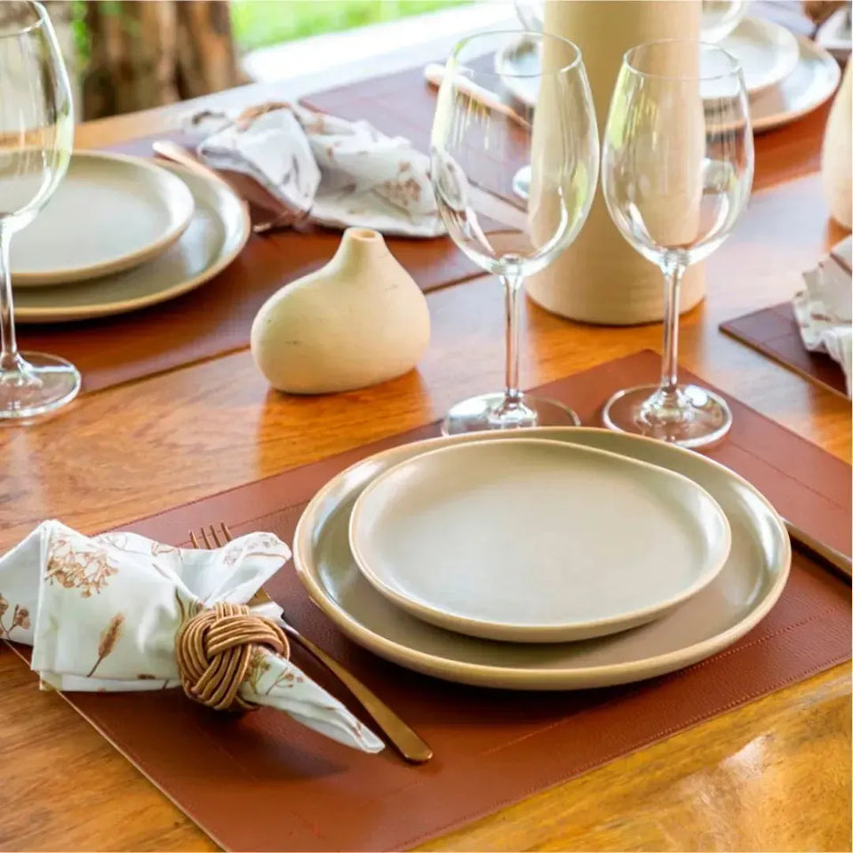 Jogo Americano Retangular Ravena Modern Camurça 33x48cm