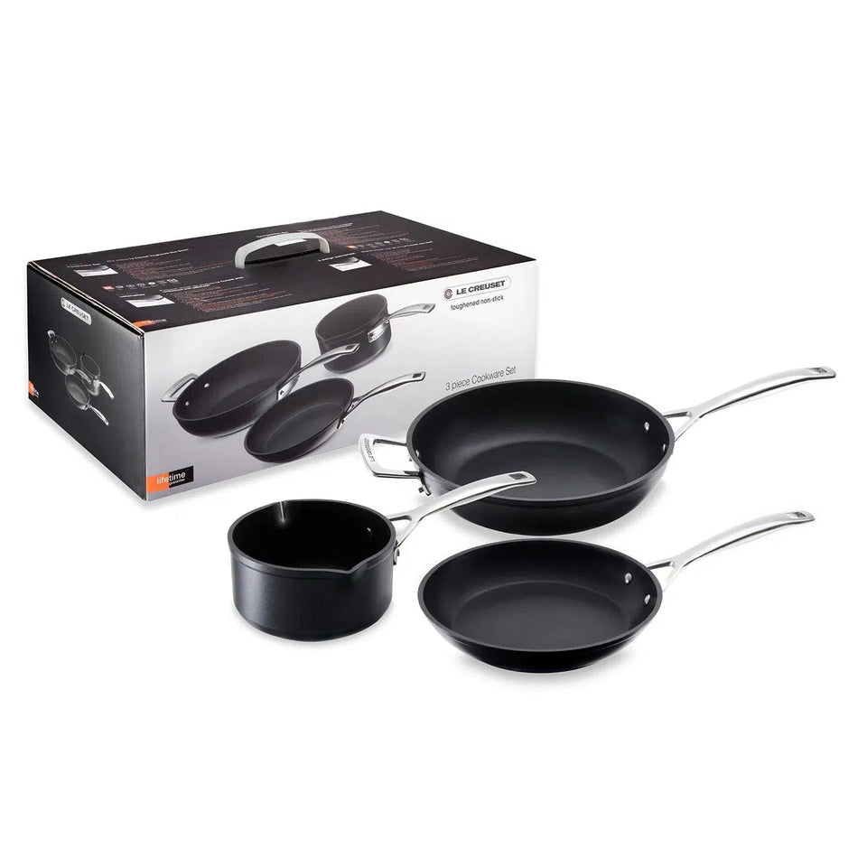 Jogo Leiteira 16cm + Frigideira Rasa 24cm + Frigideira Funda 26cm Le Creuset