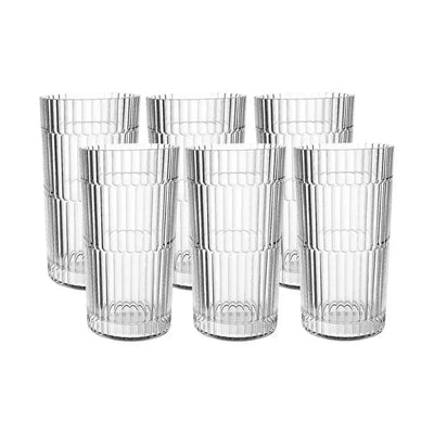 Jogo de 6 Copos Altos Pisa em Vidro 370ml L'Hermitage