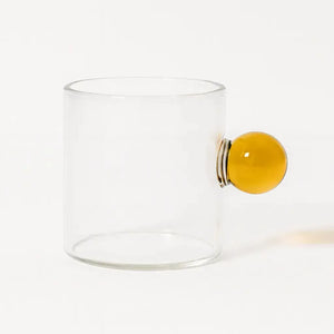 Jogo de 6 Xícaras de Café Vidro Linha Sintonia Amarelo 120ml