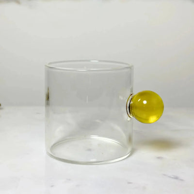 Jogo de 6 Xícaras de Café Vidro Linha Sintonia Amarelo 120ml