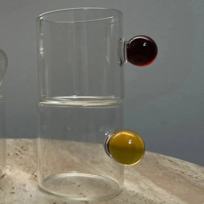 Jogo de 6 Xícaras de Café Vidro Linha Sintonia Marrom 120ml