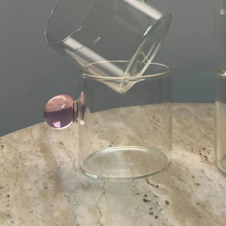 Jogo de 6 Xícaras de Café Vidro Linha Sintonia Rosa 120ml