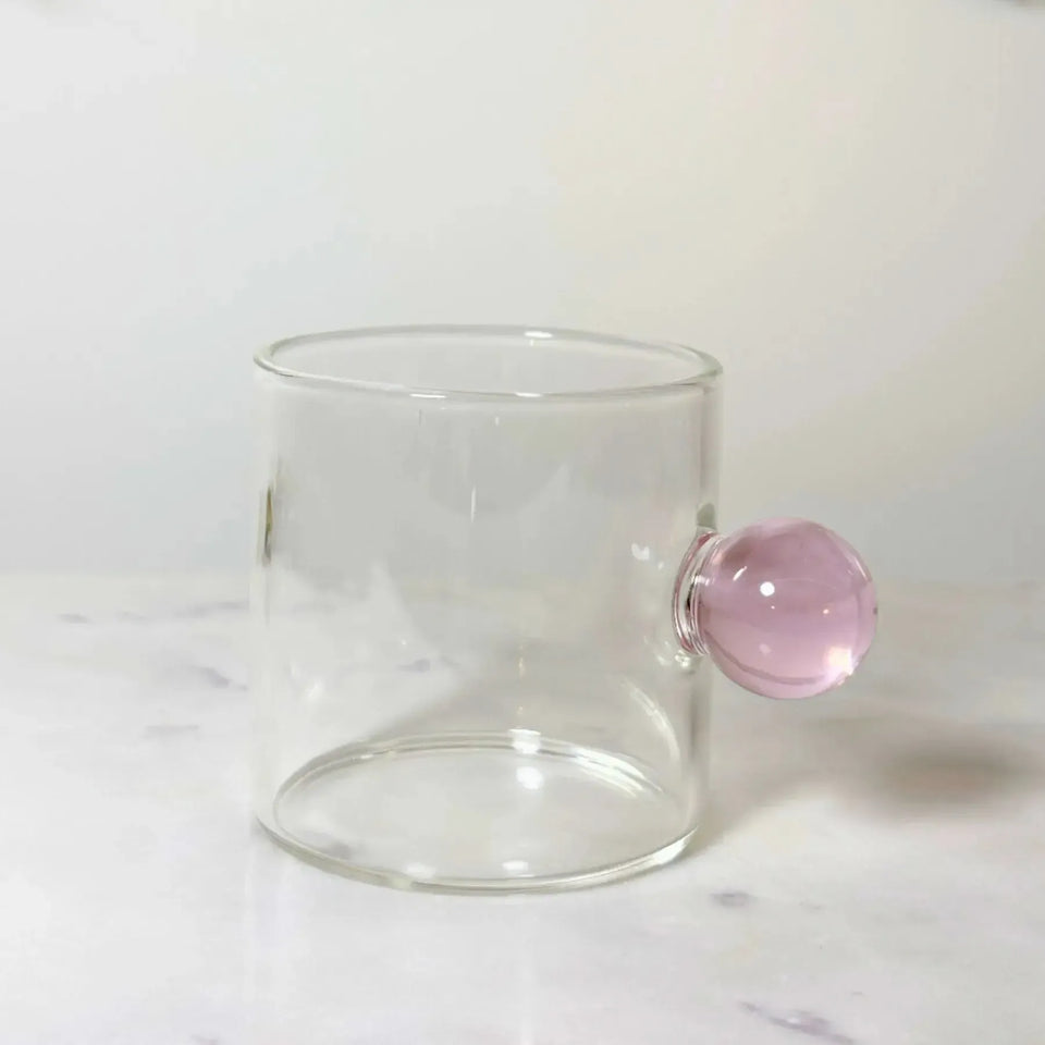 Jogo de 6 Xícaras de Café Vidro Linha Sintonia Rosa 120ml