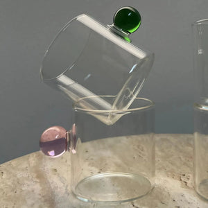 Jogo de 6 Xícaras de Café Vidro Linha Sintonia Verde 120ml