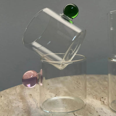 Jogo de 6 Xícaras de Café Vidro Linha Sintonia Verde 120ml