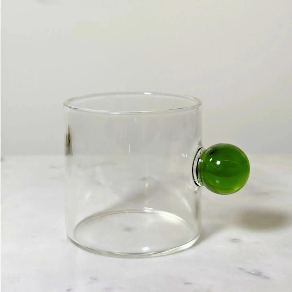 Jogo de 6 Xícaras de Café Vidro Linha Sintonia Verde 120ml