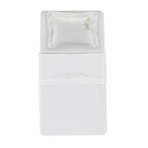 Jogo de Berço Baby Bene 3 Pçs 100% Algodão Egípcio Branco Trussardi