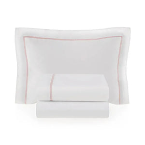 Jogo de Berço Baby Dolce 3 Pçs 100% Algodão Egípcio Branco / Rosa Trussardi