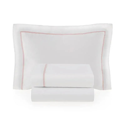 Jogo de Berço Baby Dolce 3 Pçs 100% Algodão Egípcio Branco / Rosa Trussardi