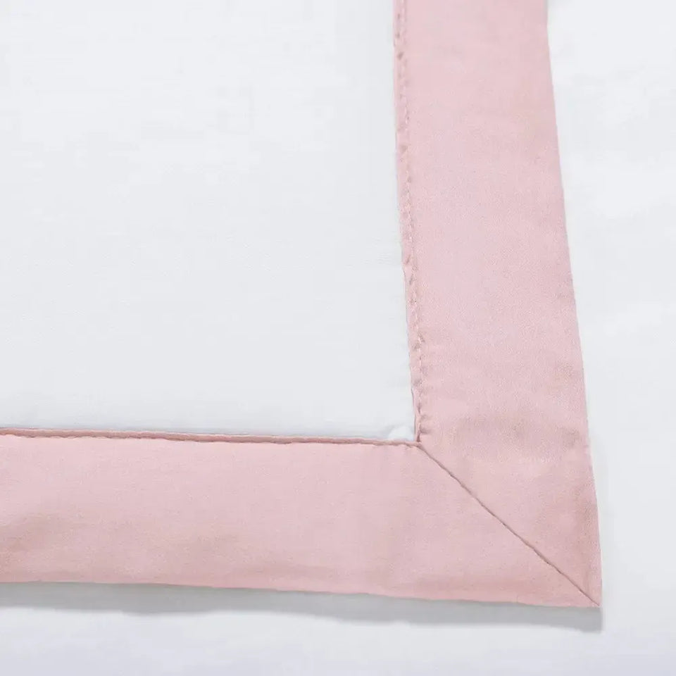 Jogo de Berço Baby Dolce 3 Pçs 100% Algodão Egípcio Branco / Rosa Trussardi