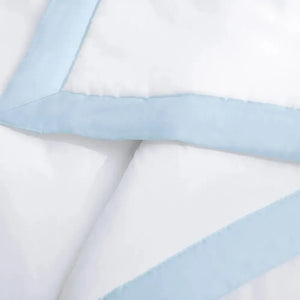 Jogo de Berço Baby Dolce 3 Pçs 100% Algodão Egípcio Branco / Soft Blue Trussardi