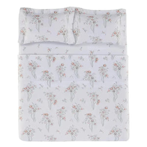 Jogo de Cama King Narciso 4 Pçs 200 Fios Cetim 100% Algodão Trussardi