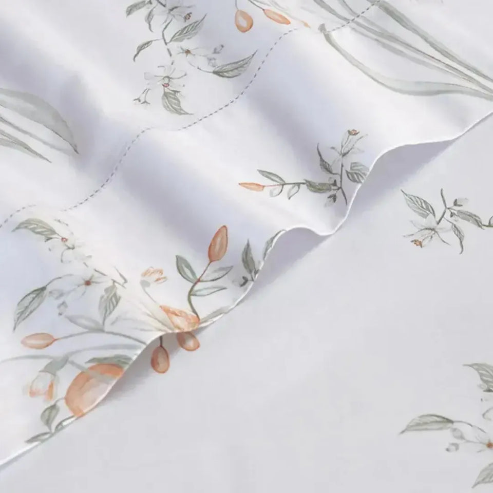 Jogo de Cama King Narciso 4 Pçs 200 Fios Cetim 100% Algodão Trussardi