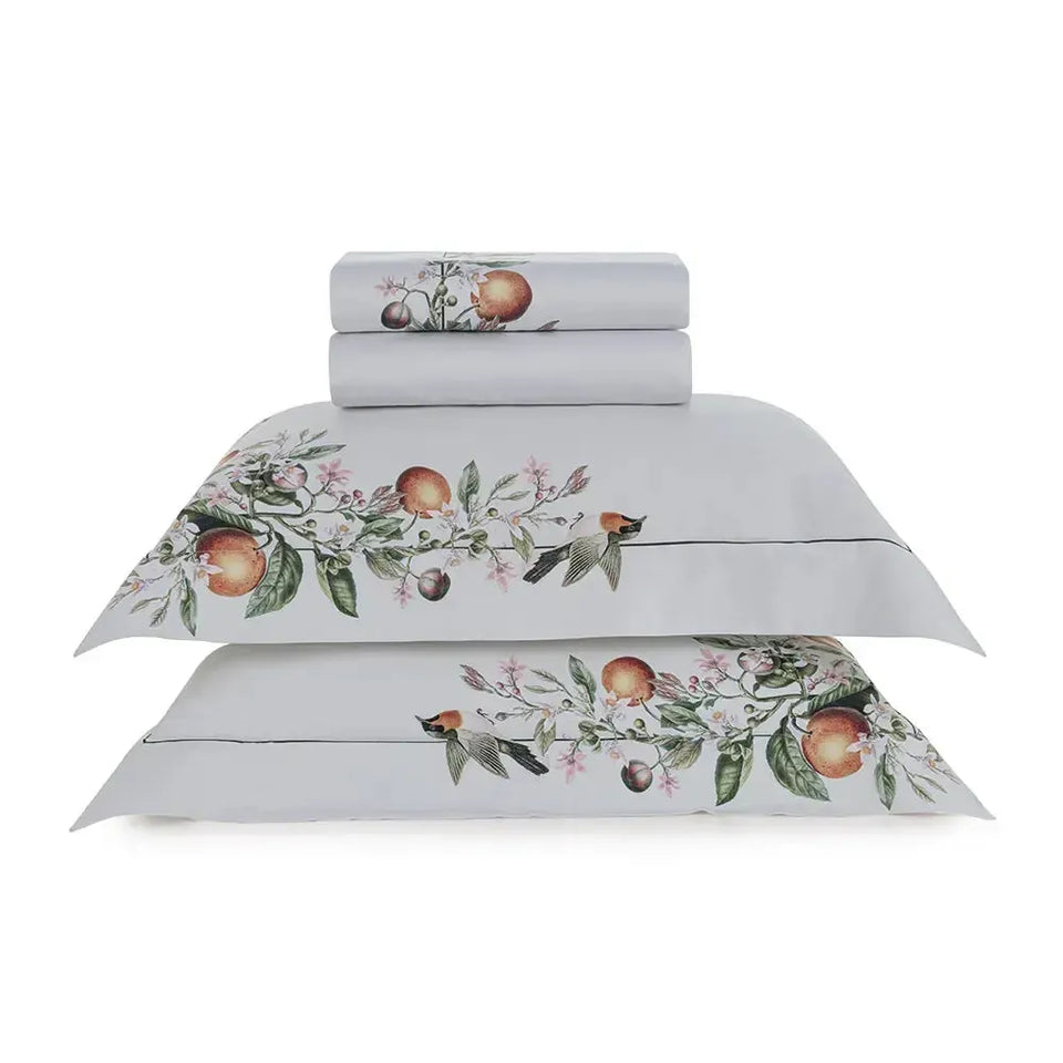 Jogo de Cama King Arancia 4 Pçs 300 Fios 100% Algodão Trussardi