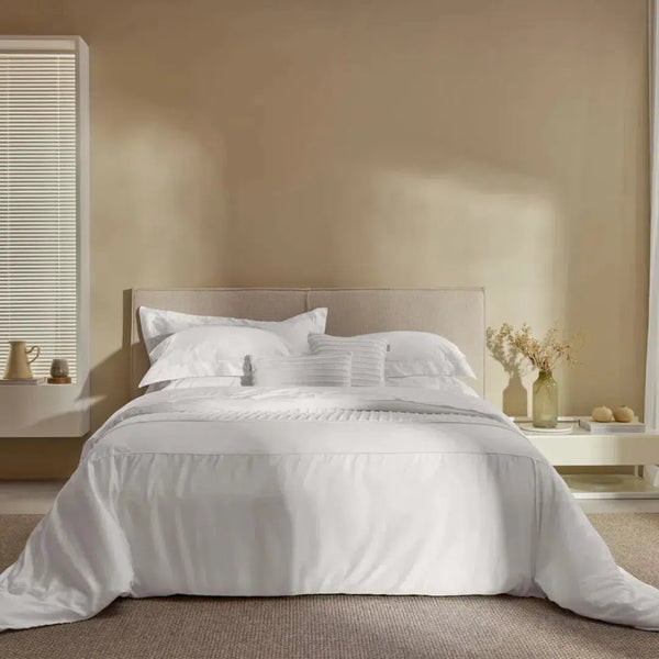 Jogo de Cama Dominicani 600 Fios Cetim 100% Algodão Egípcio Branco Trussardi