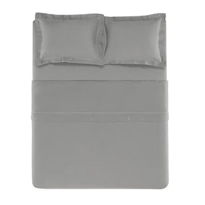 Jogo de Cama King Doppio 4 Pçs 300 Fios Cetim 100% Algodão Egípcio Marmo Trussardi