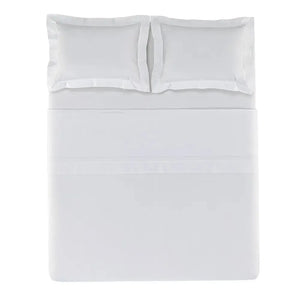 Jogo de Cama King Fiesole 4 Pçs 200 Fios 100% Algodão Branco Trussardi