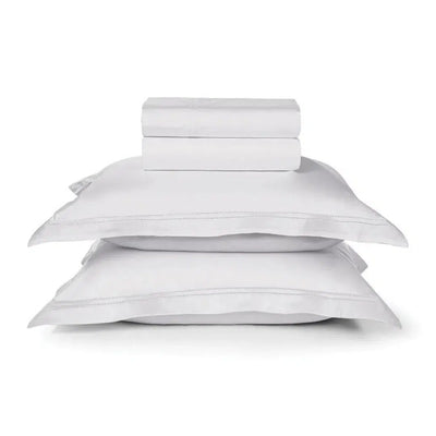 Jogo de Cama King Galieno 4 Pçs 300 Fios Cetim 100% Algodão Egípcio Branco Trussardi