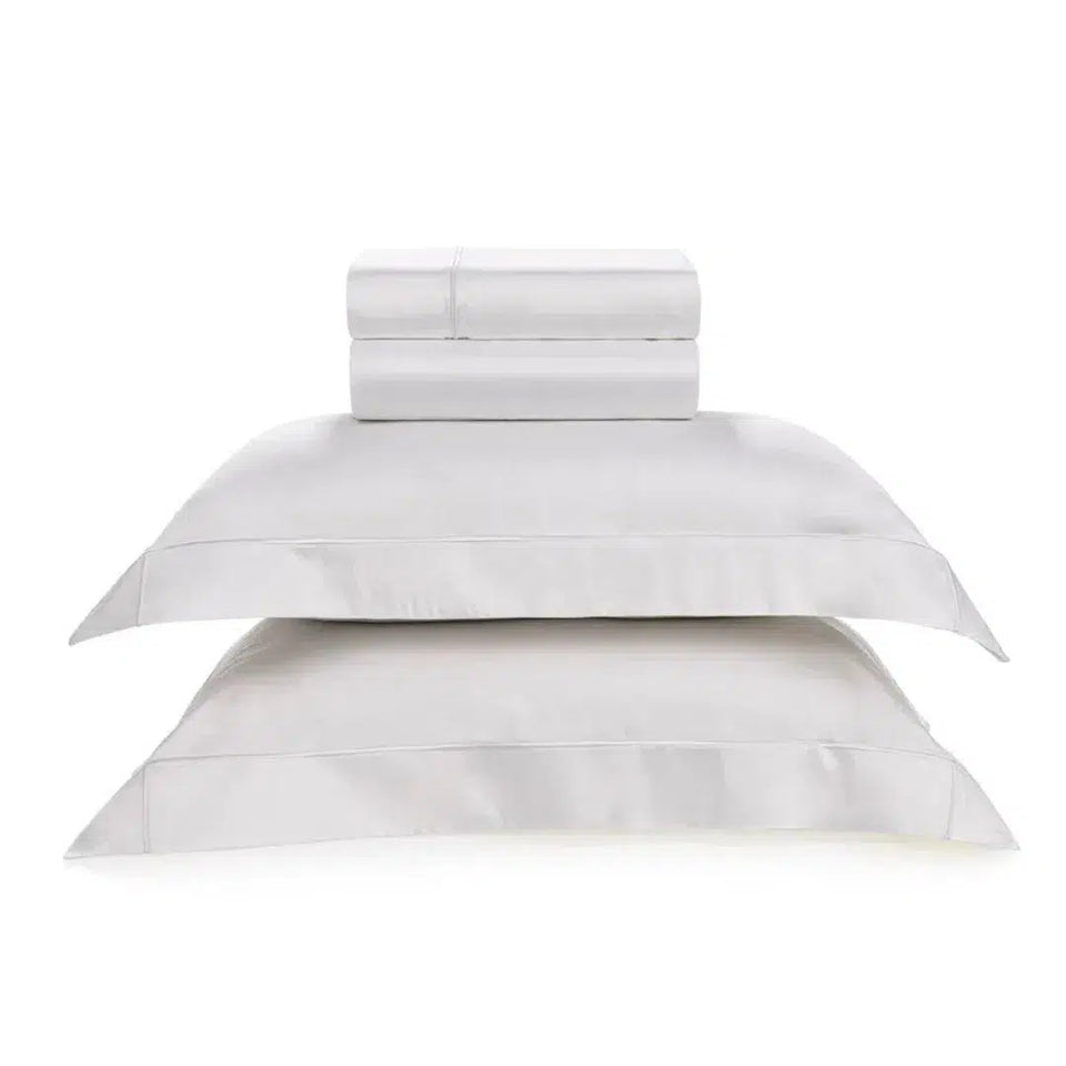 Jogo de Cama Girelli 4 Pçs 300 Fios 100% Bambu Branco Trussardi
