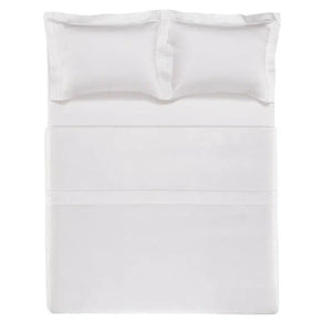 Jogo de Cama Girelli 4 Pçs 300 Fios 100% Bambu Branco Trussardi