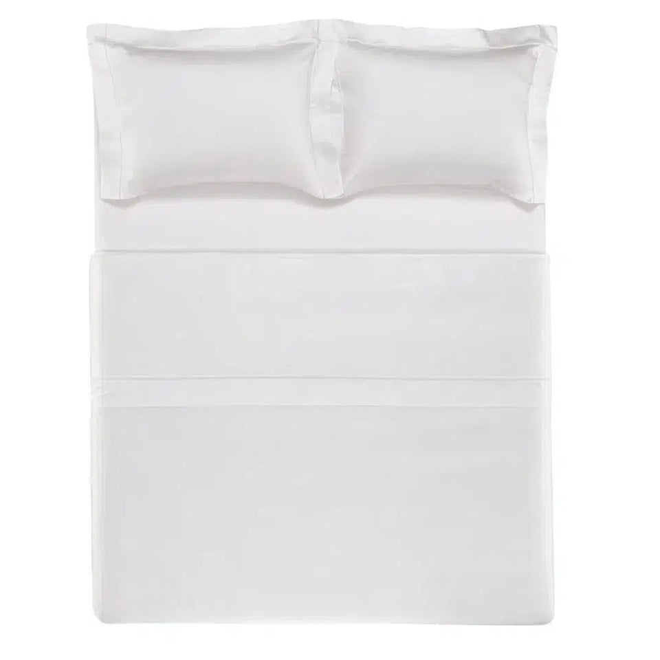 Jogo de Cama Girelli 4 Pçs 300 Fios 100% Bambu Branco Trussardi