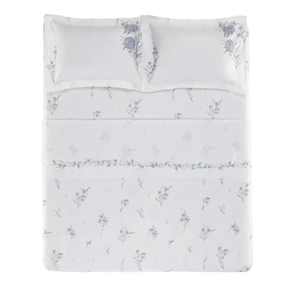 Jogo de Cama Queen Ortensie 4 Pçs 300 Fios Cetim 100% Bambu Trussardi