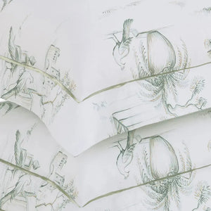 Jogo de Cama King Ortigia 4 Pçs 200 Fios 100% Algodão Trussardi