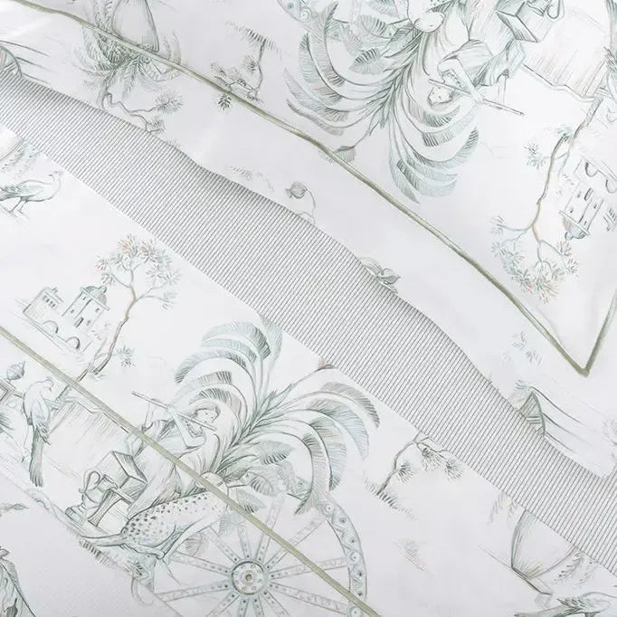 Jogo de Cama King Ortigia 4 Pçs 200 Fios 100% Algodão Trussardi