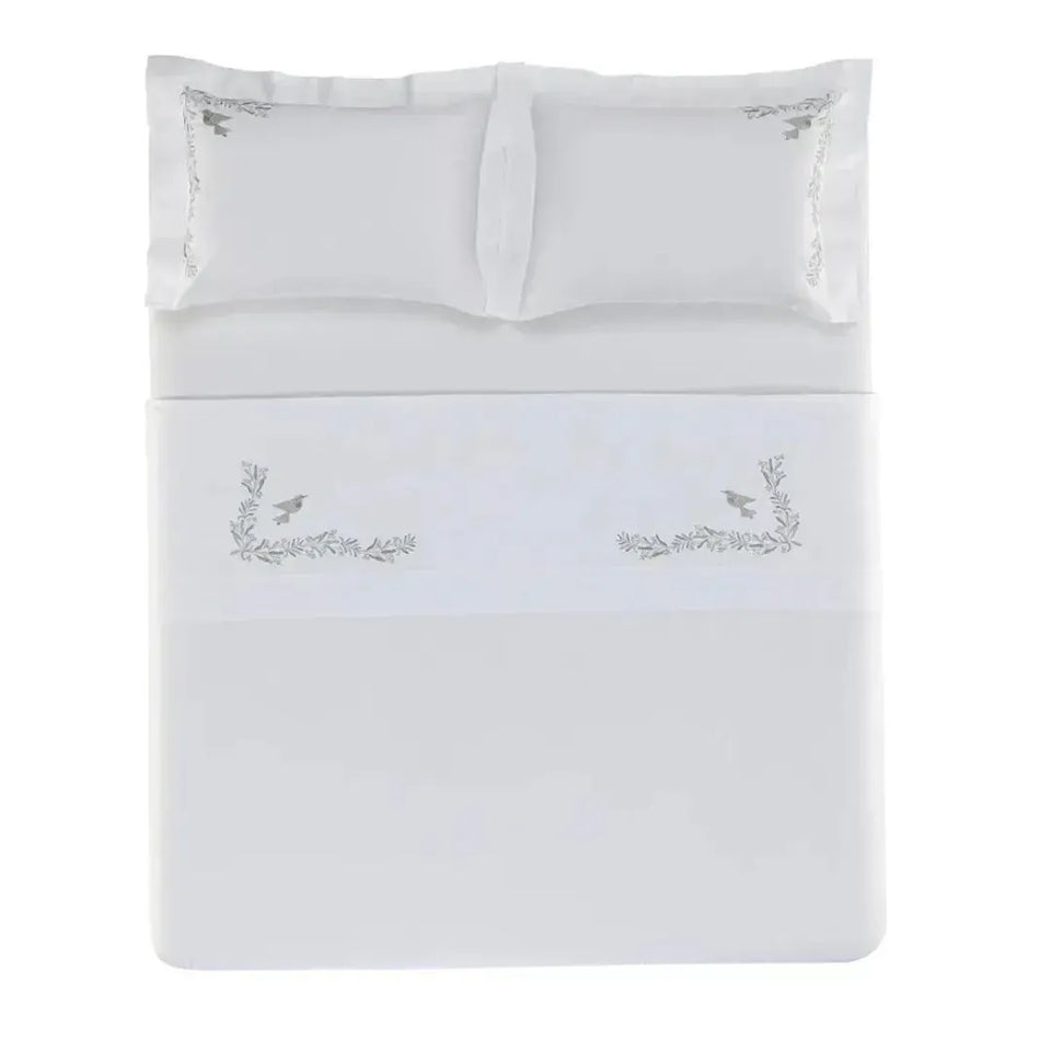 Jogo de Cama Queen Pistacia 4 Pçs 300 Fios 100% Algodão Egípcio Trussardi