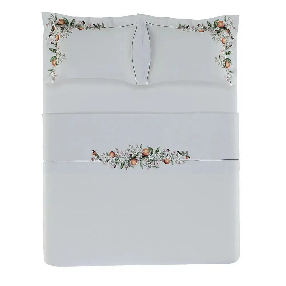 Jogo de Cama Queen Arancia 4 Pçs 300 Fios 100% Algodão Trussardi