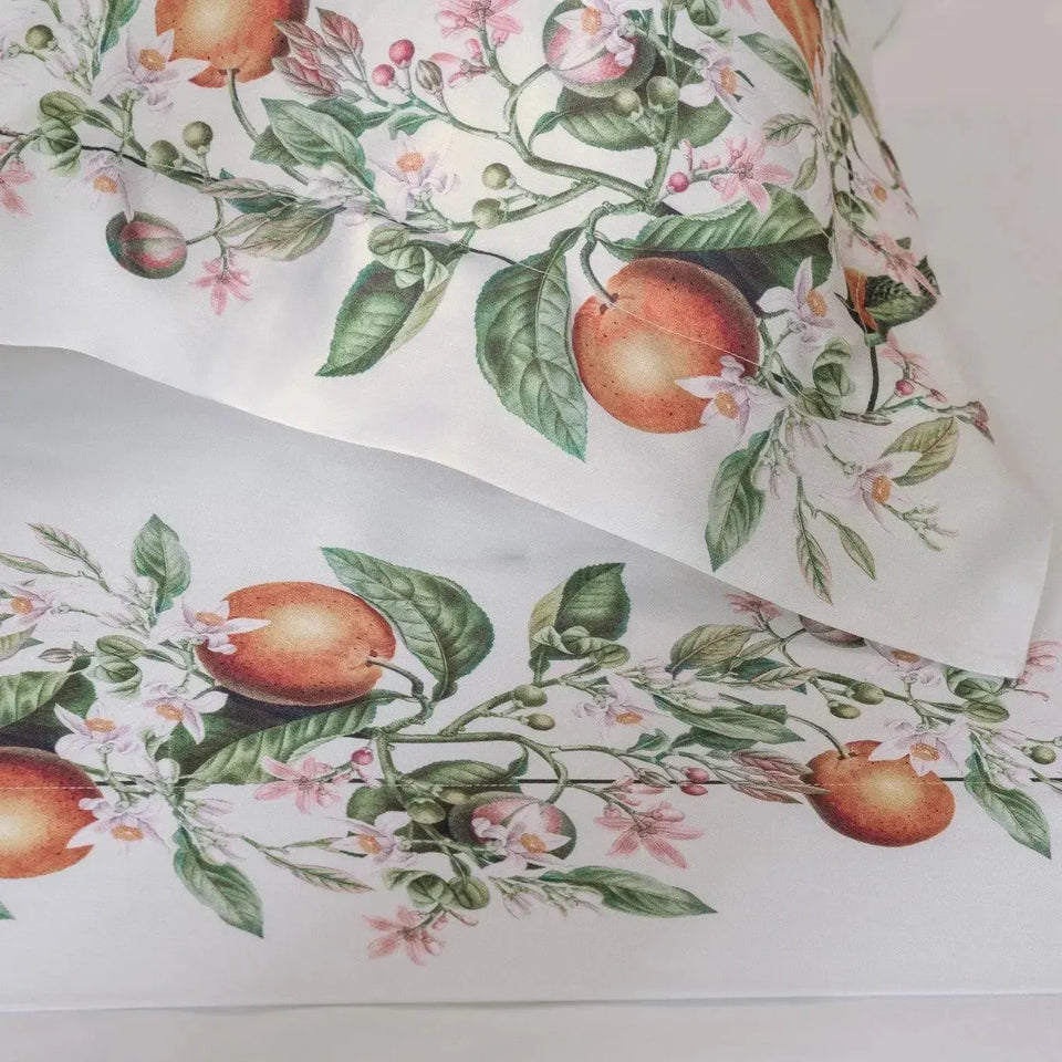 Jogo de Cama Queen Arancia 4 Pçs 300 Fios 100% Algodão Trussardi