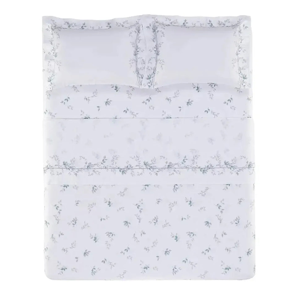 Jogo de Cama Queen Botticelli 4 Pçs 300 Fios Cetim 100% Algodão Egípcio Trussardi