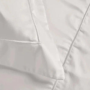 Jogo de Cama Queen Dominicani 4 Pçs 600 Fios Cetim 100% Algodão Egípcio Branco Trussardi