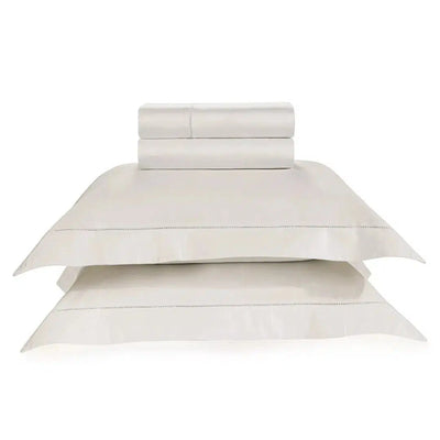 Jogo de Cama Queen Firmiano 4 Pçs 1000 Fios Cetim 100% Algodão Egípcio Branco Trussardi