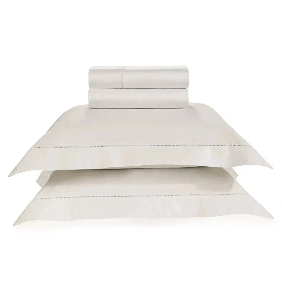 Jogo de Cama Queen Firmiano 4 Pçs 1000 Fios Cetim 100% Algodão Egípcio Branco Trussardi