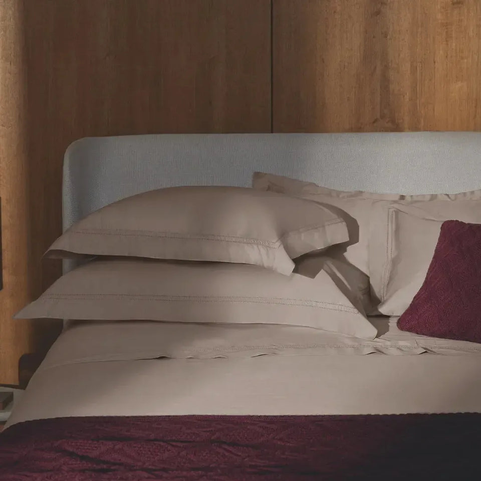 Jogo de Cama Casal Galieno 4 Pçs 300 Fios Cetim 100% Algodão Egípcio Nocciola Trussardi