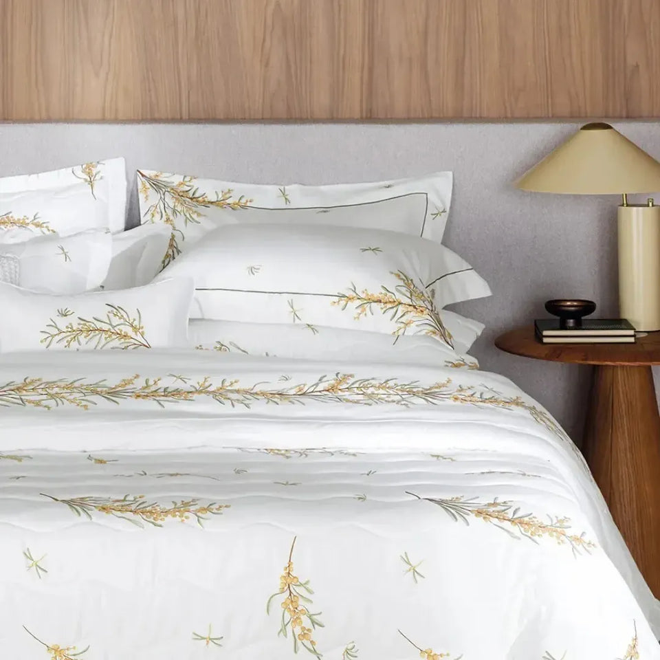 Jogo de Cama Queen Mimosa 4 Pçs 300 Fios 100% Algodão Egípcio Trussardi