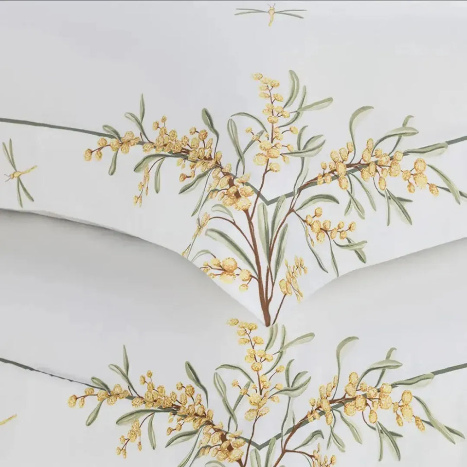 Jogo de Cama Queen Mimosa 4 Pçs 300 Fios 100% Algodão Egípcio Trussardi