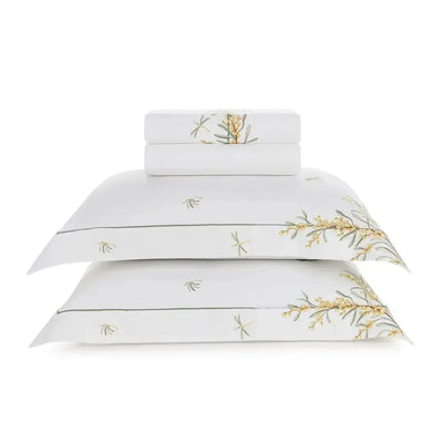 Jogo de Cama Queen Mimosa 4 Pçs 300 Fios 100% Algodão Egípcio Trussardi