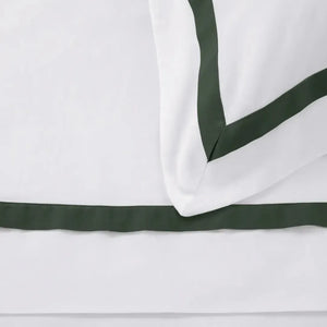 Jogo de Cama Queen Vercelli 4 Pçs 300 Fios 100% Algodão Egípcio Branco / Fogli Trussardi