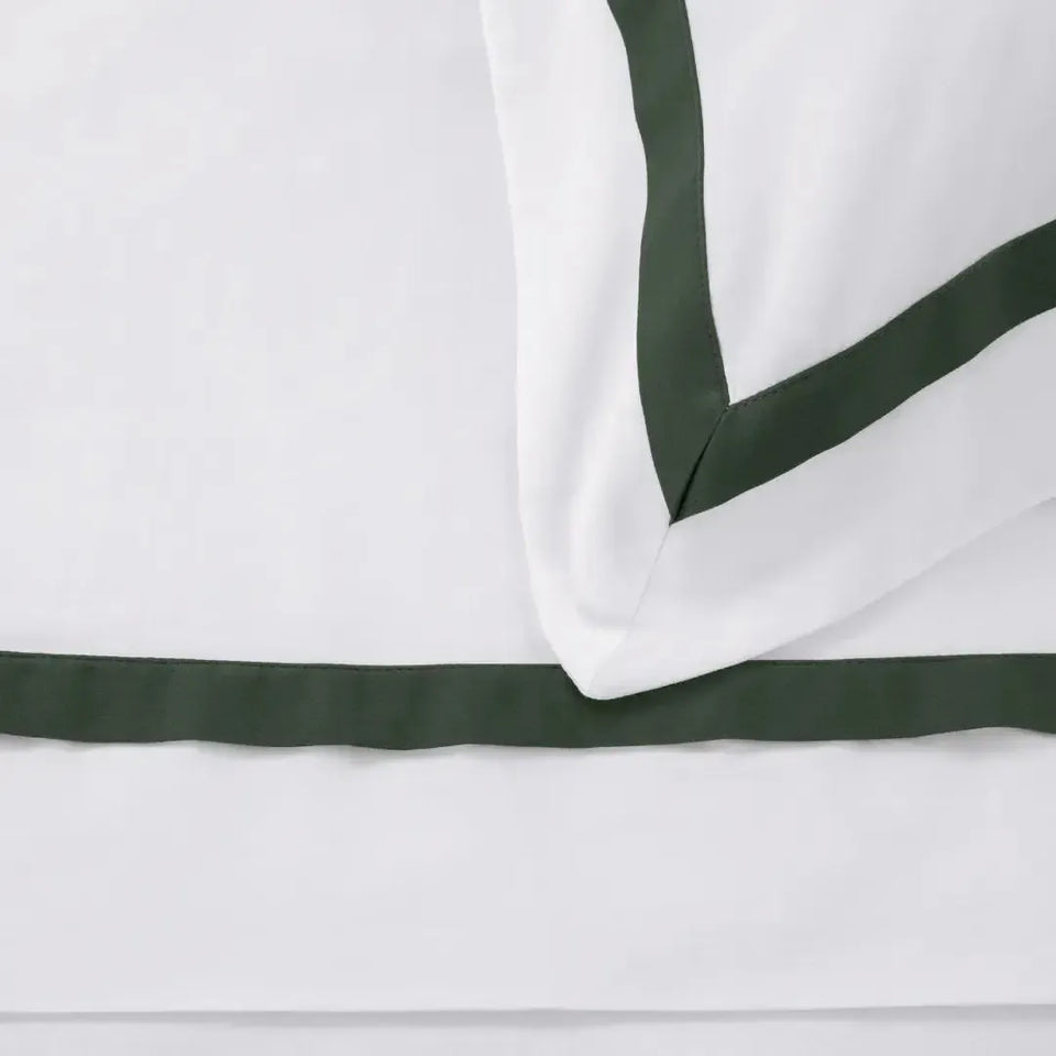 Jogo de Cama Queen Vercelli 4 Pçs 300 Fios 100% Algodão Egípcio Branco / Fogli Trussardi