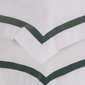 Jogo de Cama Queen Vercelli 4 Pçs 300 Fios 100% Algodão Egípcio Branco / Fogli Trussardi